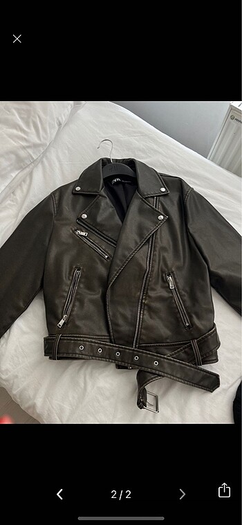 Zara Zara biker eskitme deri ceket