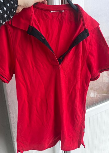 V Yaka Kırmızı Gömlek - Görsel 6