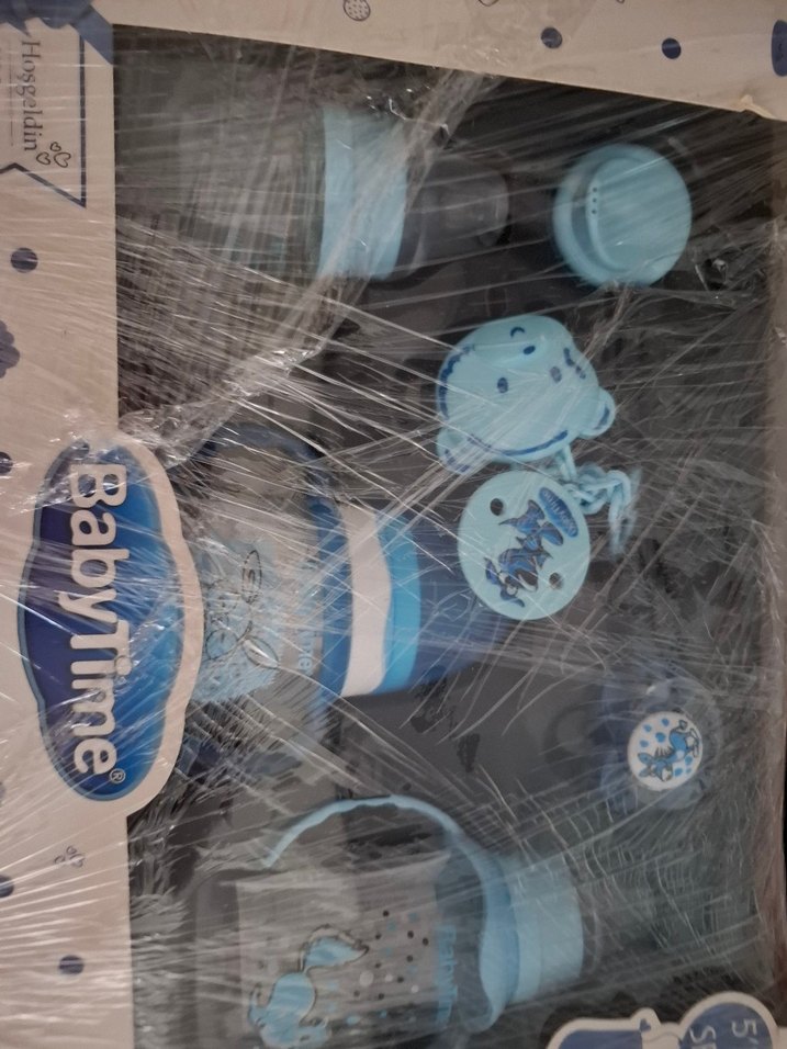 BabyTime Mavi Bebek Biberon Seti 5'li - Görsel 3