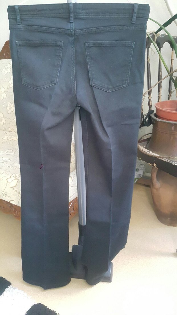 Siyah Regular Fit Kadın Kot Pantolon - Görsel 5
