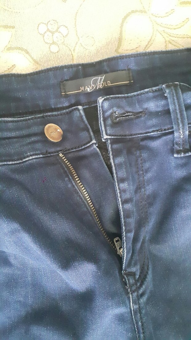 Kadın Mavi Denim Pantolon - Görsel 5