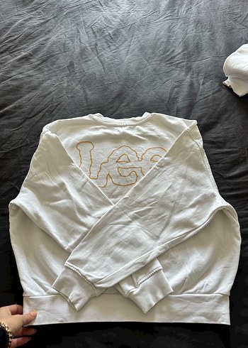 xs Beden Lee Beyaz Kadın Sweatshirt