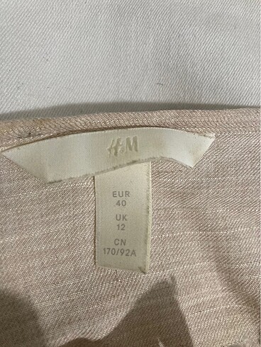 H&M H&M Bej Kare Yaka Bluz
