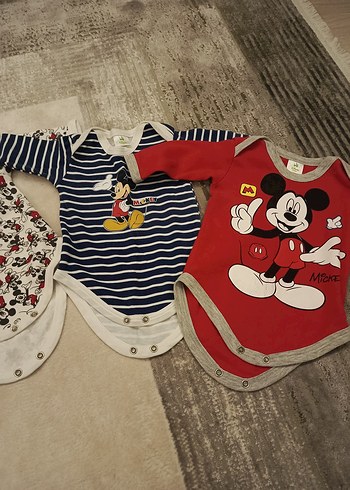 0-3 AY ORİGİNAL DİSNEY ÇIT ÇITLI BODYLER - Görsel 5