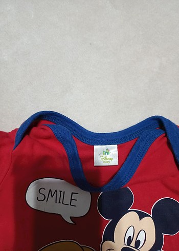 0-3 AY ORİGİNAL DİSNEY ÇIT ÇITLI BODY - Görsel 3