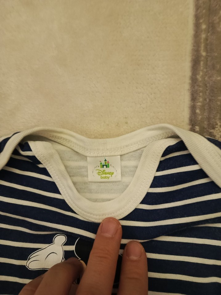 0-3 AY ORİGİNAL DİSNEY ÇIT ÇITLI BODY - Görsel 3