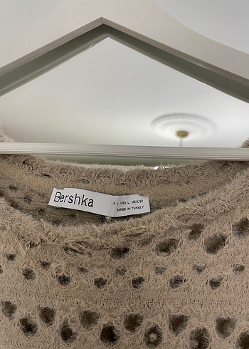 Bej Örgü Kadın Kazak, Rahat Kesim, Uzun Kollu - Görsel 3