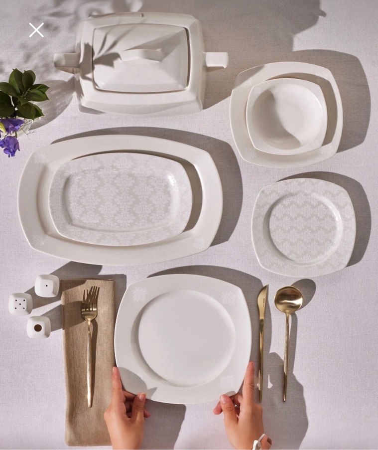 Beyaz Yemek Takımı Seti - Görsel 2