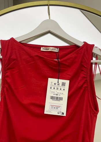 Kırmızı Drapeli Straplez Kadın Atlet - Görsel 2