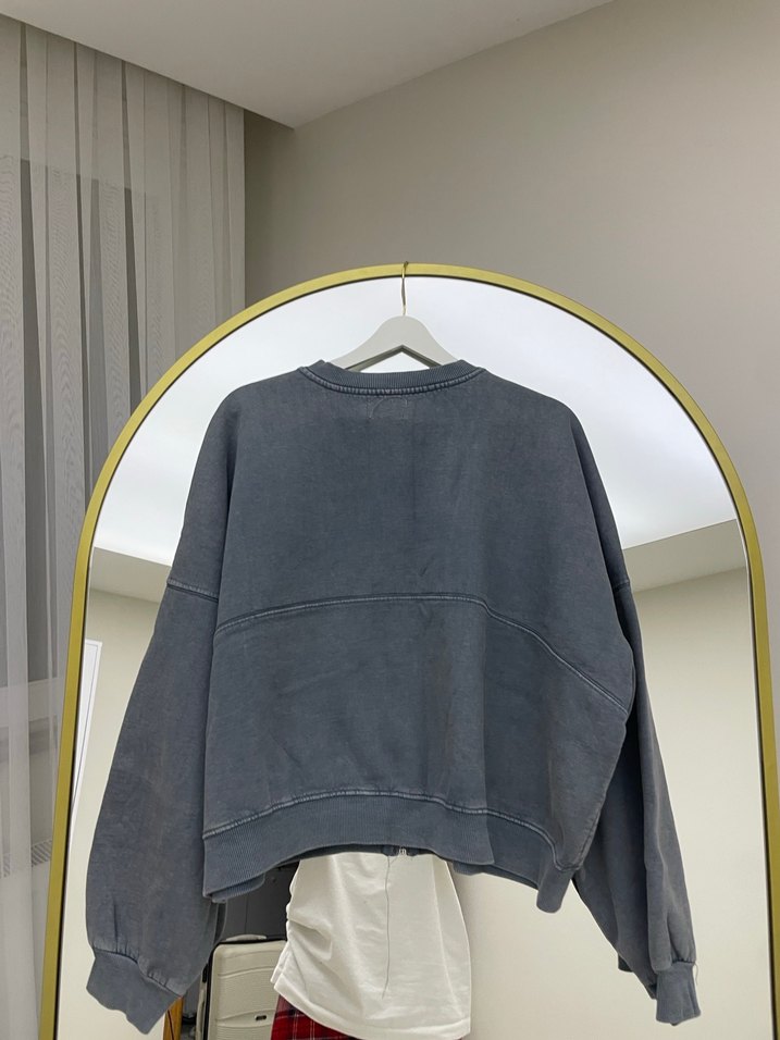 Gri Fermuarlı Kadın Sweatshirt - Görsel 5