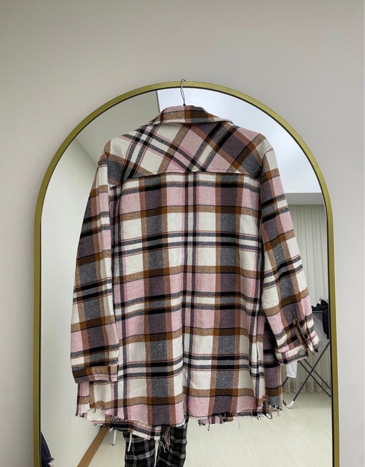 Düğmeli Ekose Kadın Gömlek - Görsel 2