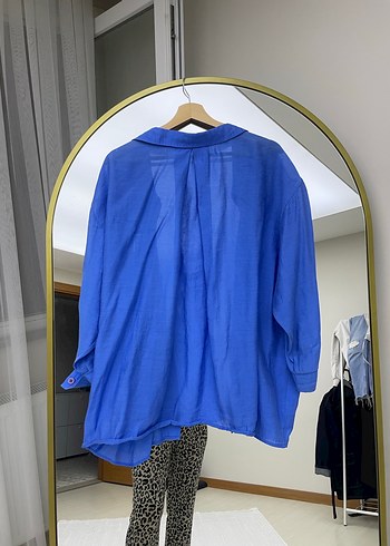 Mavi Kadın Gömlek - Görsel 3
