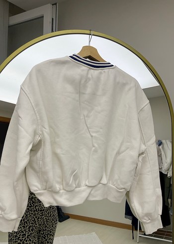 New York Baskılı Beyaz Kadın Sweatshirt - Görsel 3