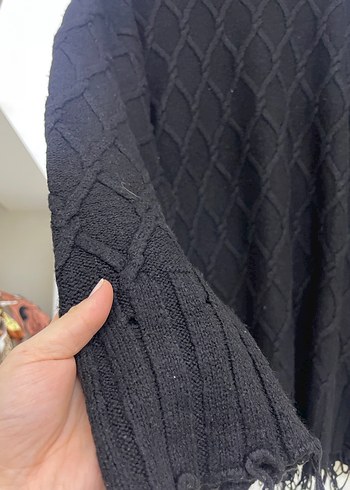 Siyah Örgü Boğazlı Kadın Kazak - Görsel 3