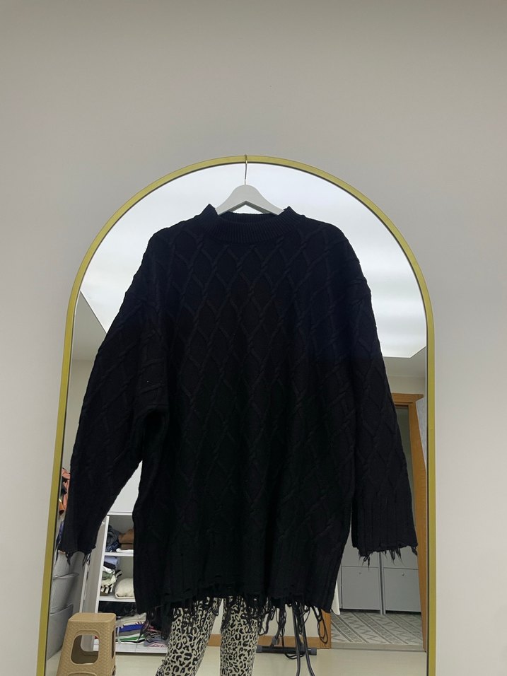 Siyah Örgü Boğazlı Kadın Kazak - Görsel 2