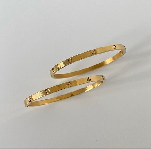 Cartier Çelik Gold Kelepçe Bilezik