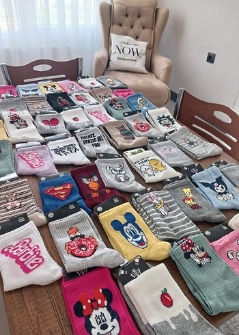 Diğer Çizgili Renkli Mini Spor Çoraplar