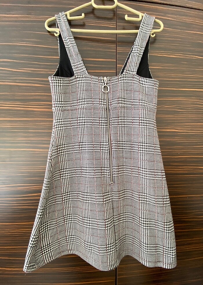 Ekoseli mini elbise - Görsel 3