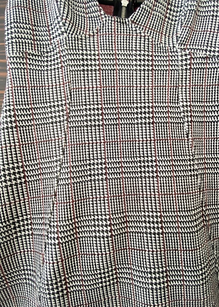 Ekoseli mini elbise - Görsel 2