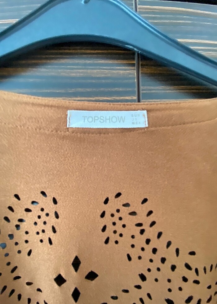 Şık süet hırka - Görsel 5