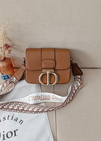 Christian Dior Kahverengi Deri Kadın Çanta