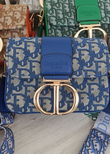 Dior Mavi Kemerli Kadın Denim Omuz Çantası