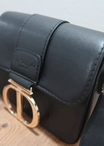  Beden siyah Renk Christian Dior Siyah Deri Kadın Çanta