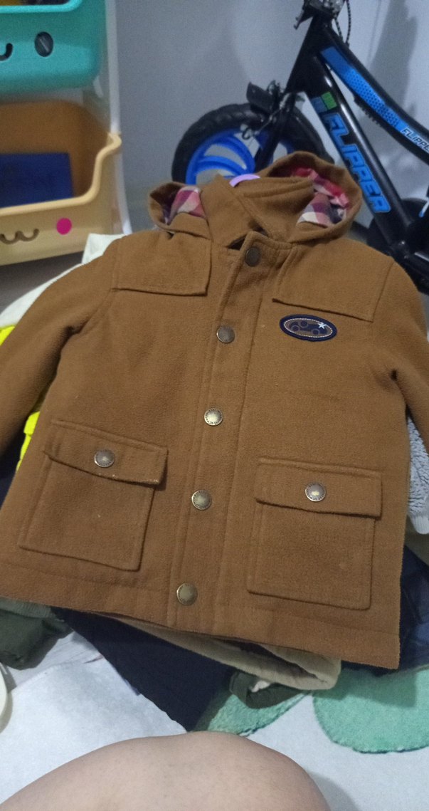 Erkek Çocuk Kahverengi Düğmeli Ceket - Görsel 3