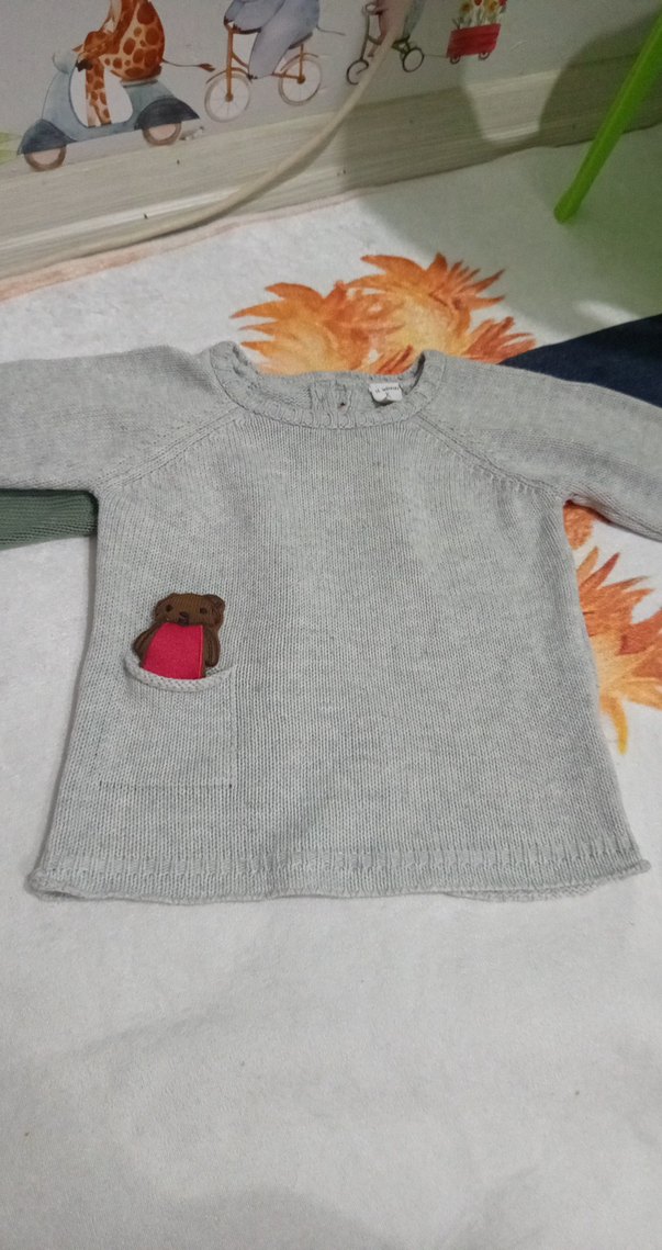 Gri Triko Erkek Çocuk Kazak - Görsel 2