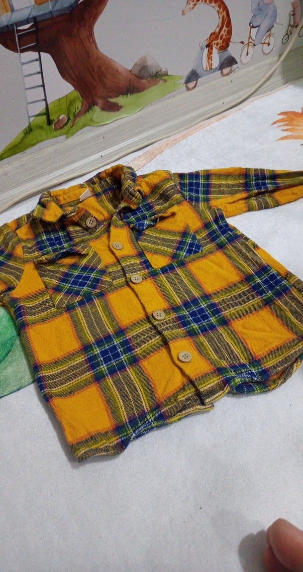 Sarı Düğmeli Erkek Çocuk Gömlek - Görsel 4