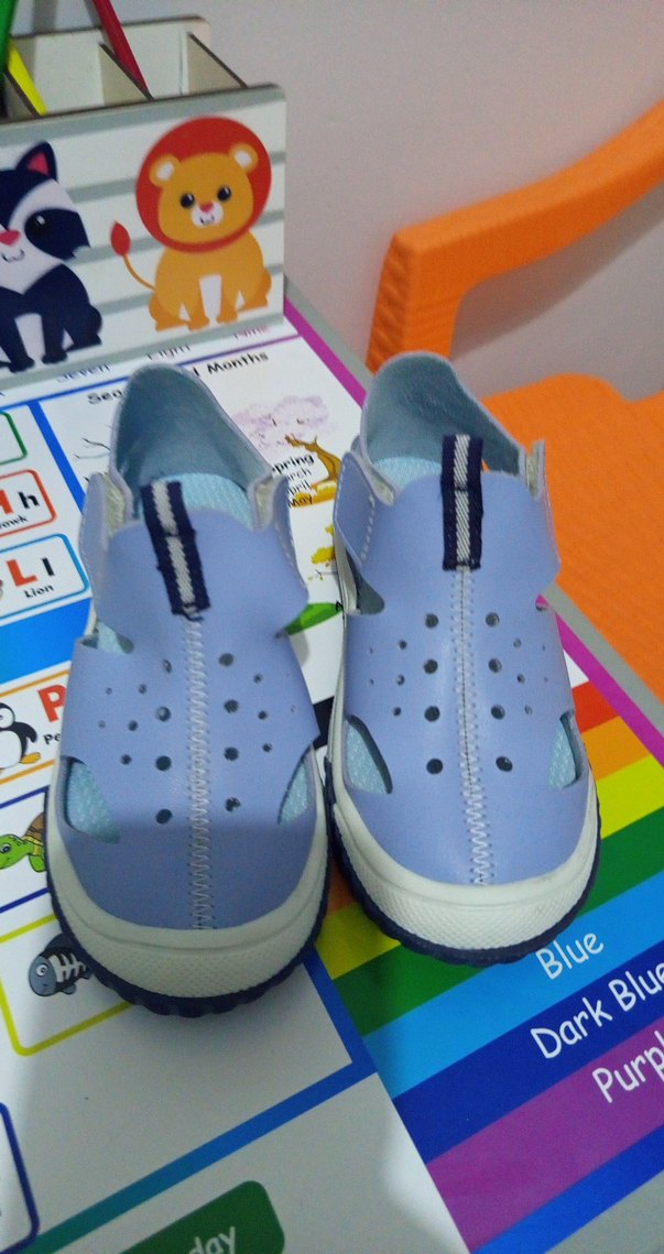 Mavi Erkek Çocuk Cırt Cırtlı Terlik - Görsel 2