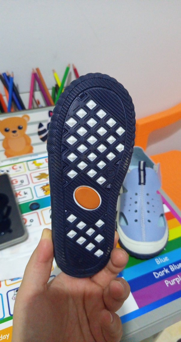 Mavi Erkek Çocuk Cırt Cırtlı Terlik - Görsel 4