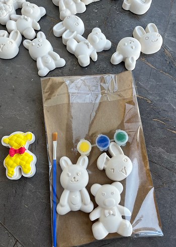 Pastel Renkli Boyanabilir Hayvan Figürleri Seti