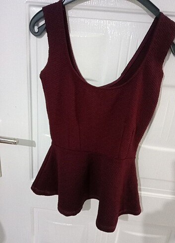 34 Beden bordo Renk Crop bluz