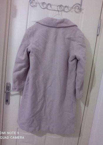 Düğmeli Purdra Pembe Kadın Uzun Kaban - Görsel 7