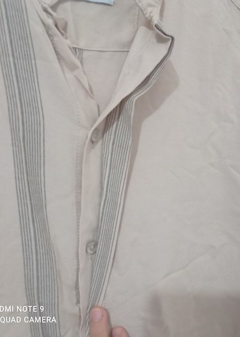 Bej Regular Fit Keten Gömlek - Görsel 5