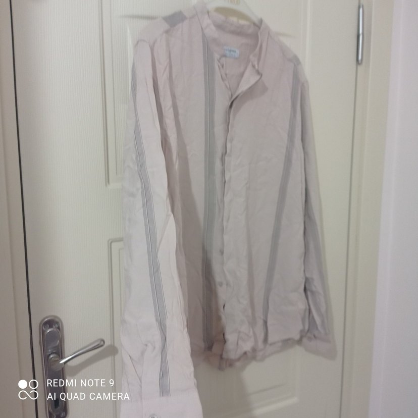 Bej Regular Fit Keten Gömlek - Görsel 4