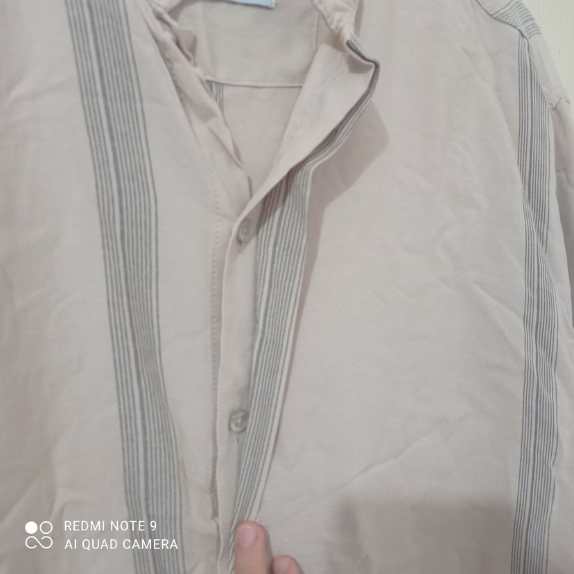 Bej Regular Fit Keten Gömlek - Görsel 5