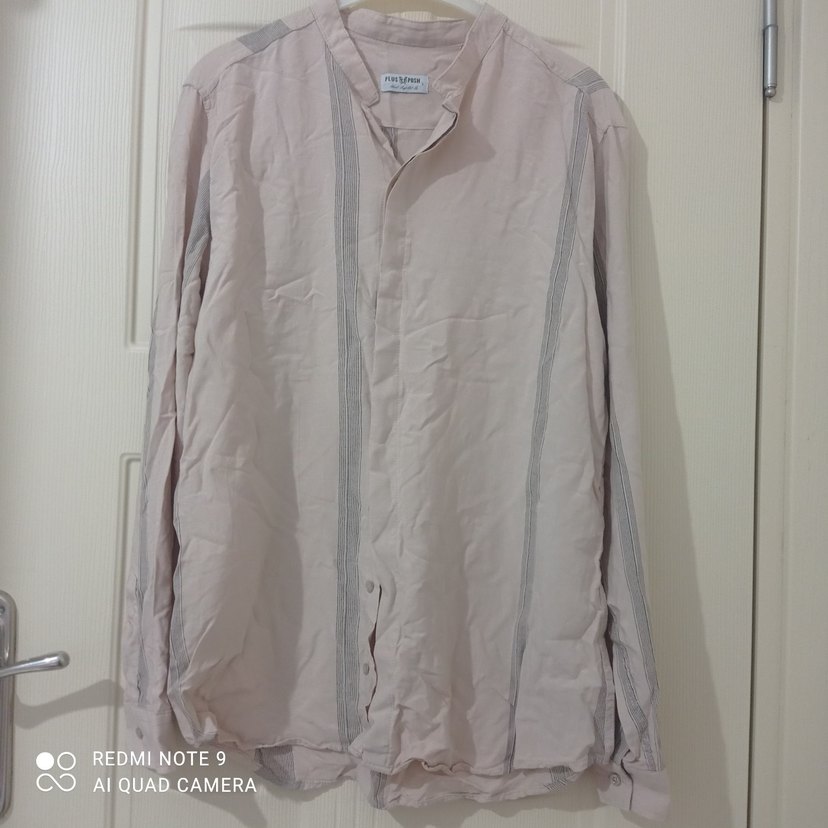 Bej Regular Fit Keten Gömlek - Görsel 2