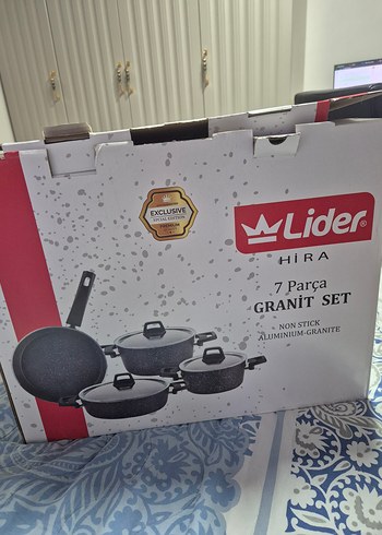 Lider Hira 7 Parça Granit Tencere Seti - Görsel 2