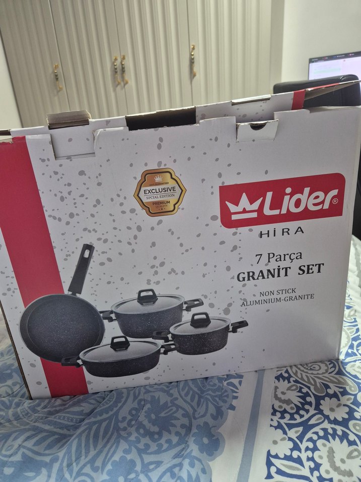 Lider Hira 7 Parça Granit Tencere Seti - Görsel 2