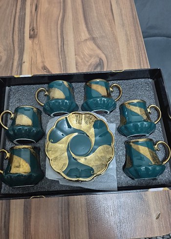 Gezer 6'lı Yeşil Kahve Fincan Takımı - Görsel 8