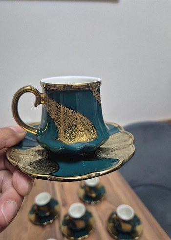Gezer 6'lı Yeşil Kahve Fincan Takımı - Görsel 6