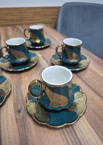 Gezer 6'lı Yeşil Kahve Fincan Takımı - Görsel 5