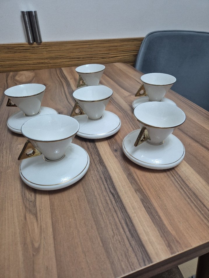 Gezer 6'lı Gold Kahve Fincanı Seti - Görsel 2