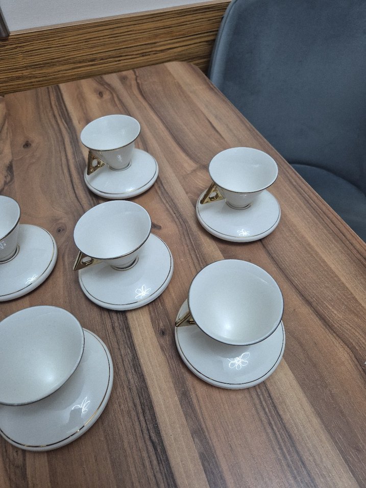 Gezer 6'lı Gold Kahve Fincanı Seti - Görsel 4