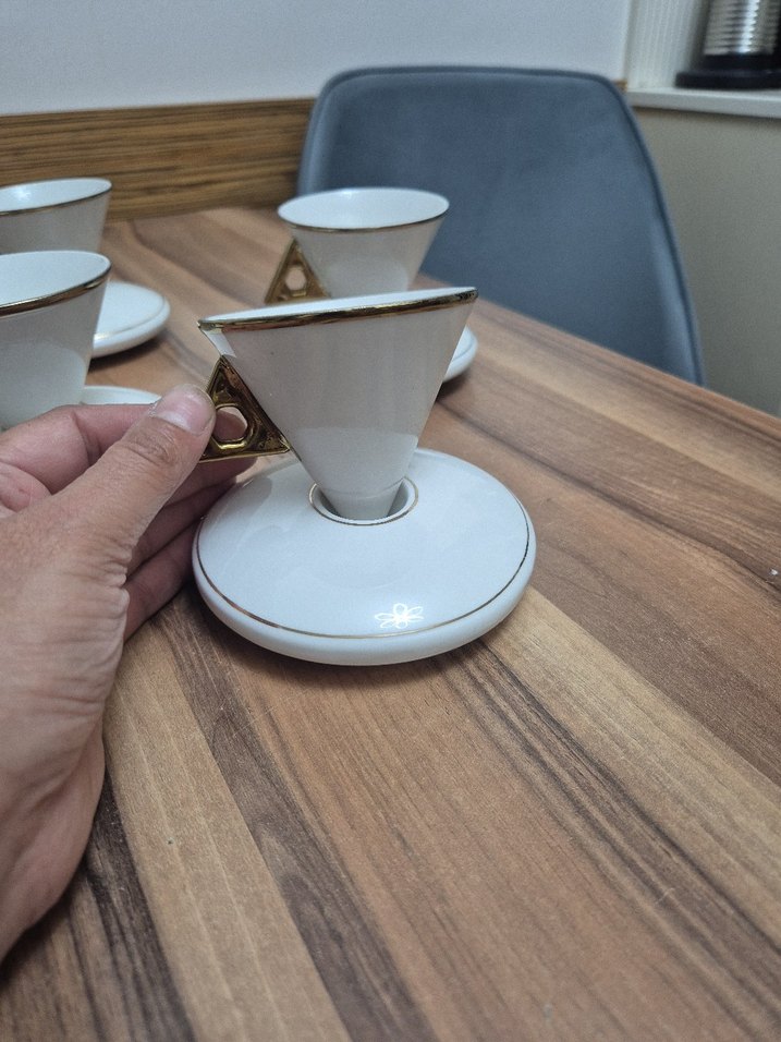 Gezer 6'lı Gold Kahve Fincanı Seti - Görsel 3