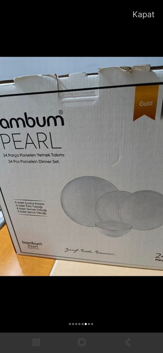 Bambum Pearl 24 Parça Platinum Porselen Yemek Takımı - Görsel 3