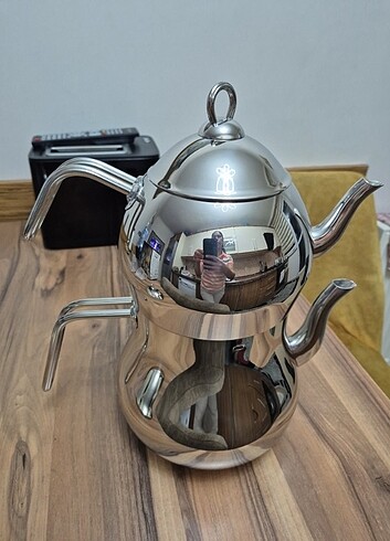 Lines Şahmeran Mega Boy Çelik Çaydanlık Takımı - Görsel 6