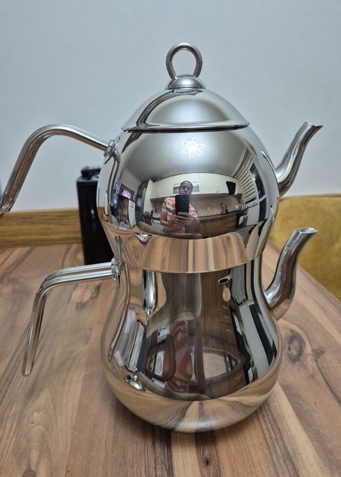 Lines Şahmeran Mega Boy Çelik Çaydanlık Takımı  - Görsel 2